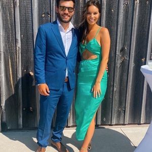 ZARA Satin Midi Dress / Size Small